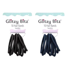 Hairbands, Seamless - 10 Piece, Black or Navy